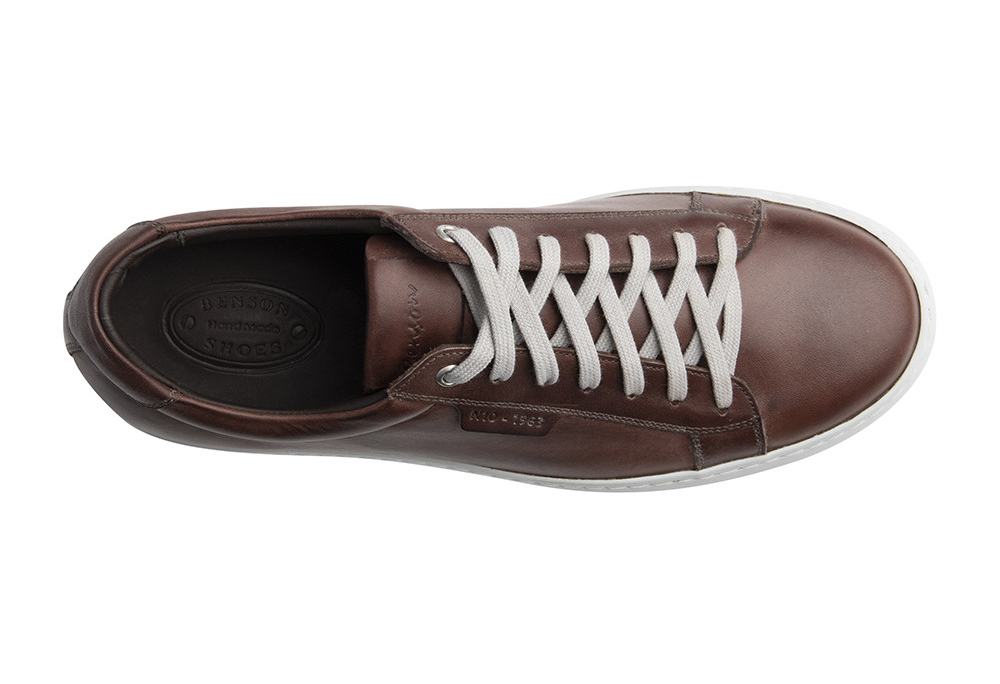 brown and black sneakers
