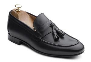 Mocassin "810" Noir Pompons