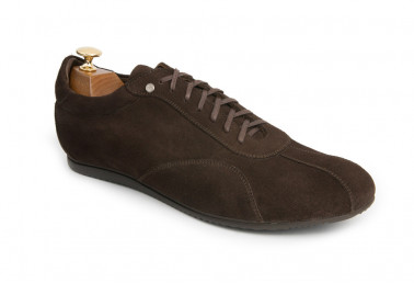 Sneaker "B1" Daim Marron Foncé