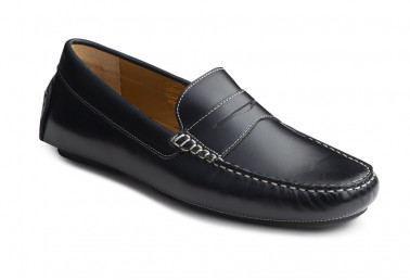 Mocassin Cuir "590T" Bleu...